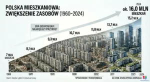 Zmiana liczby mieszkań w Polsce