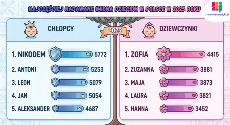 Najpopularniejsze imiona dla dzieci